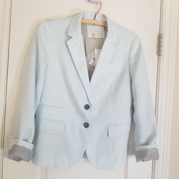 NWT J Crew 100% linen unconstructed blazer